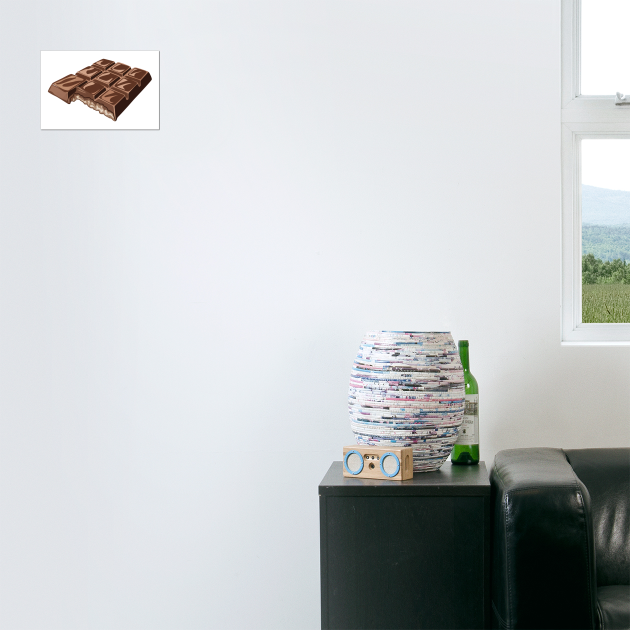 Chocolate Bar, Irresistible Chocolate Bar Art, Perfect for Sweet Tooth Fans and Candy Lovers by Pixel Threads 